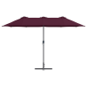 Parasol de jardín Rojo burdeos 380 x 196 x 235 cm 5