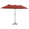 Parasol de jardín Terracota 380 x 196 x 235 cm 2