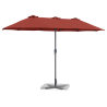 Parasol de jardín Terracota 380 x 196 x 235 cm 3