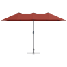 Parasol de jardín Terracota 380 x 196 x 235 cm 5