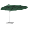 Parasol de jardín tipo cantilever Verde 372 x 198 x 253 cm 3