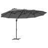 Parasol de jardín tipo cantilever Antracita 372 x 198 x 253 cm 2