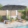Parasol de jardín tipo cantilever Antracita 372 x 198 x 253 cm 4