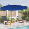 Parasol de jardín tipo cantilever con cerradura Azul celeste 4