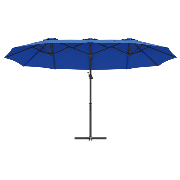 Parasol de jardín tipo cantilever con cerradura Azul celeste M 5