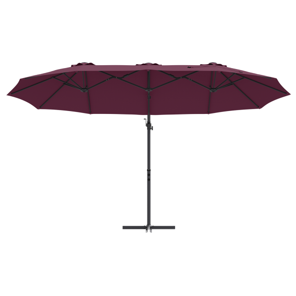 Parasol de jardín tipo cantilever Rojo burdeos Grande M 5