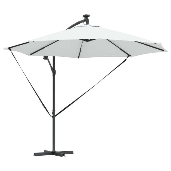 Parasol de cantilever tipo plátano Arena 294 x 294 x 248 cm M 3