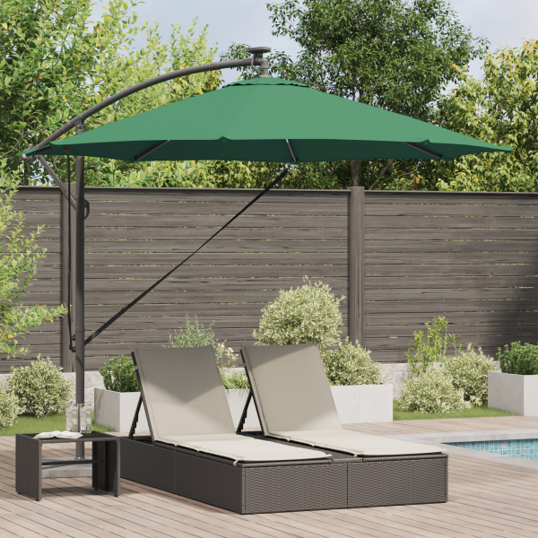 Parasol de cantilever tipo plátano Verde 294 x 294 x 248 cm D