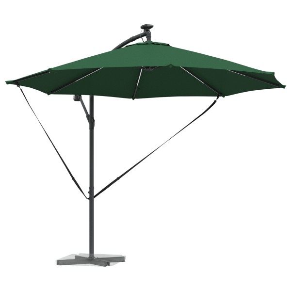 Parasol de cantilever tipo plátano Verde 294 x 294 x 248 cm M 3
