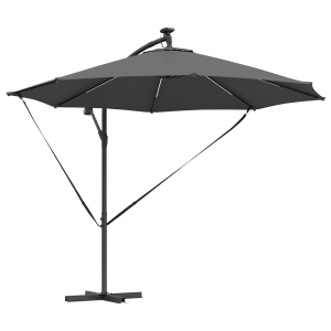 Parasol de cantilever tipo plátano Antracita 294 x 294 x 248 cm H