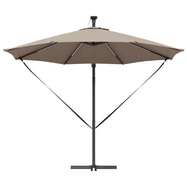 Parasol de cantilever tipo plátano Taupé 294 x 294 x 248 cm M 5