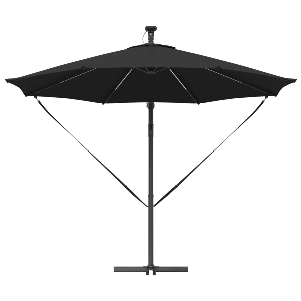 Parasol de cantilever tipo plátano Negro 294 x 294 x 248 cm M 5