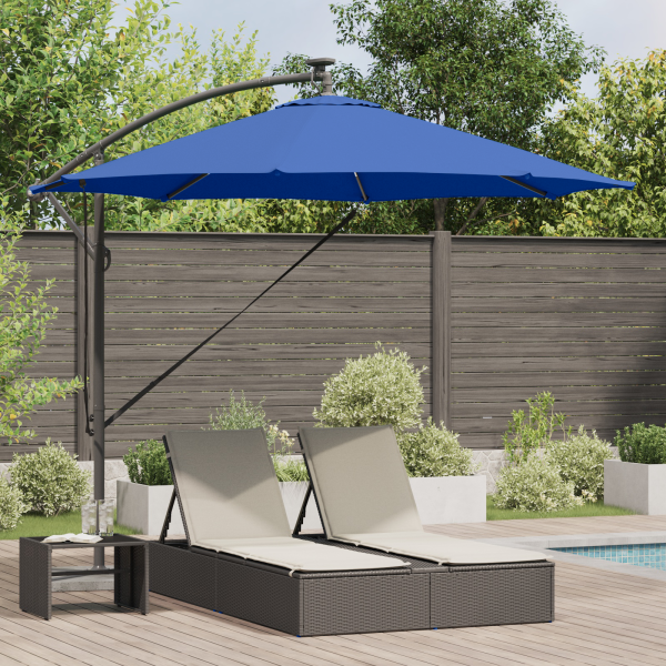 Parasol de cantilever tipo plátano con cerradura Azul celeste D