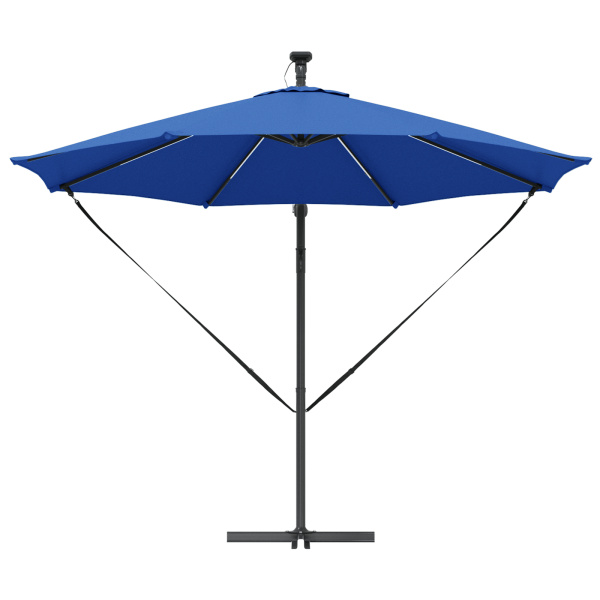 Parasol de cantilever tipo plátano con cerradura Azul celeste M 5