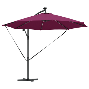 Parasol de cantilever tipo plátano con cerradura Rojo burdeos H