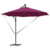 Parasol de cantilever tipo plátano con cerradura Rojo burdeos 2