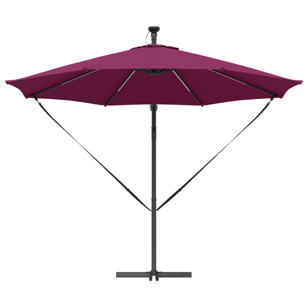 Parasol de cantilever tipo plátano con cerradura Rojo burdeos M 5