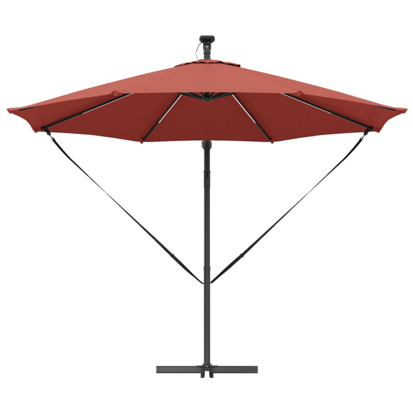 Parasol de cantilever tipo plátano Terracota 294 x 294 x 248 cm M 5