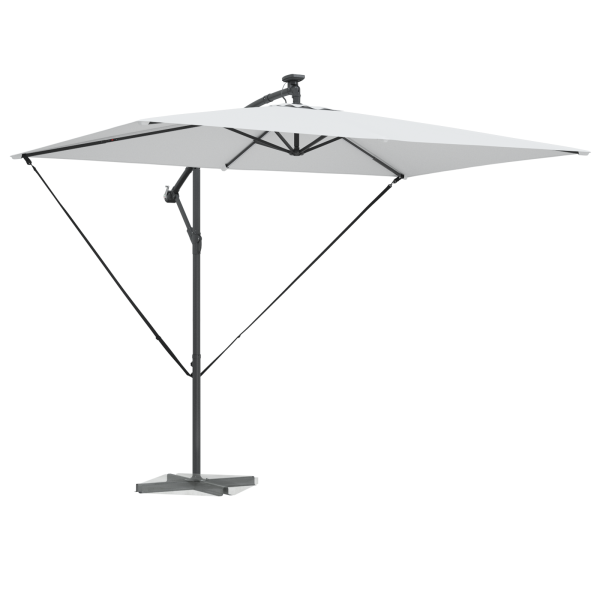 Parasol de cantilever tipo plátano Arena 294 x 200 x 254 cm M 3