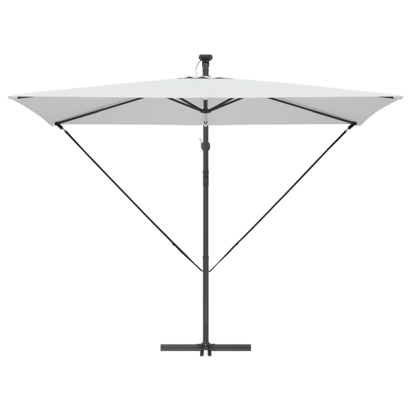 Parasol de cantilever tipo plátano Arena 294 x 200 x 254 cm M 5