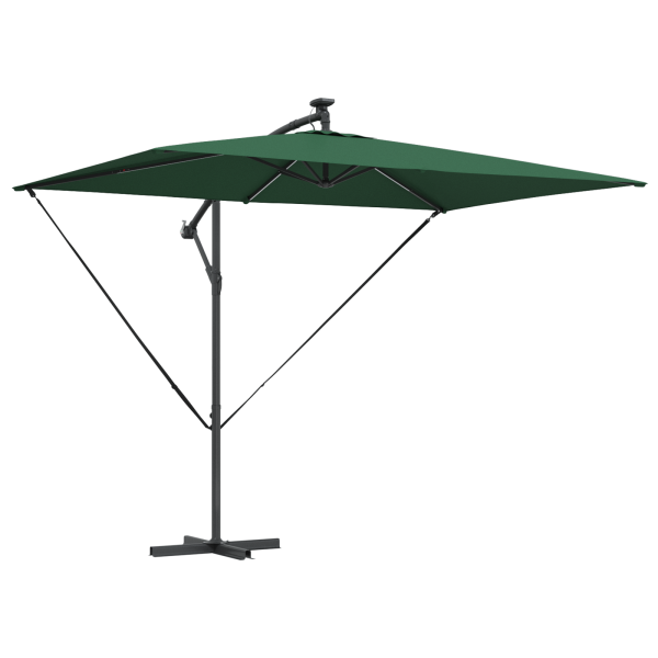 Parasol de cantilever tipo plátano Verde 294 x 200 x 254 cm M 2