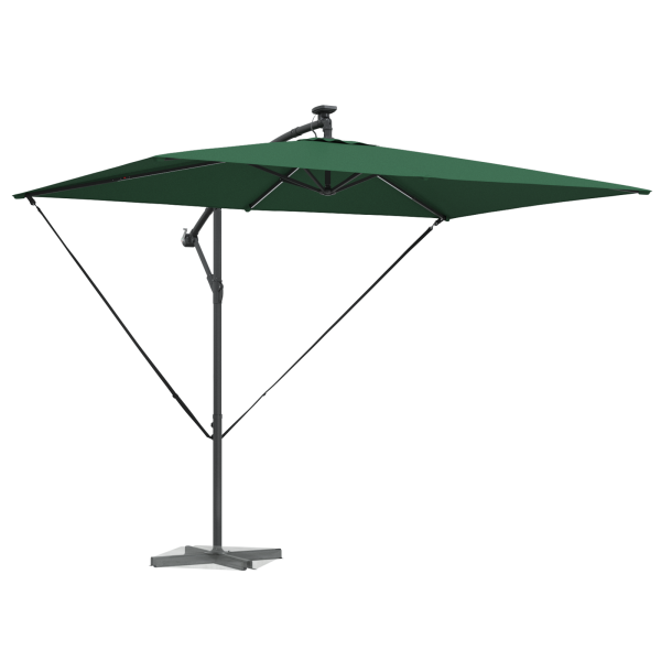 Parasol de cantilever tipo plátano Verde 294 x 200 x 254 cm M 3
