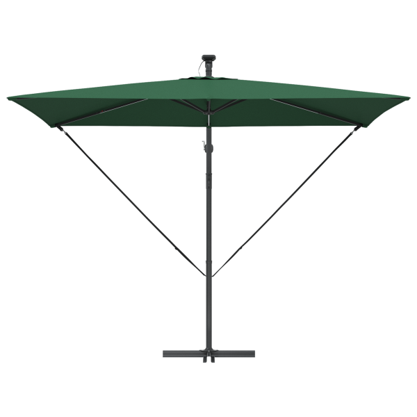 Parasol de cantilever tipo plátano Verde 294 x 200 x 254 cm M 5