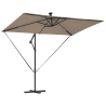 Parasol de cantilever tipo plátano Taupé 294 x 200 x 254 cm 4