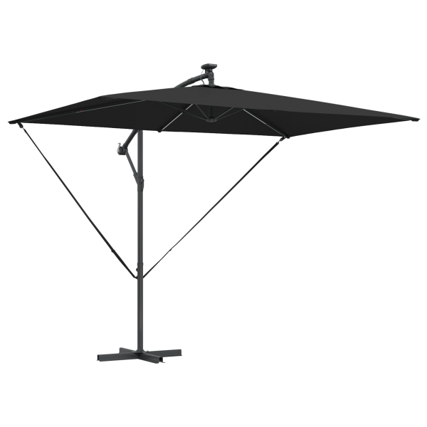 Parasol de cantilever tipo plátano Negro 294 x 200 x 254 cm M 2