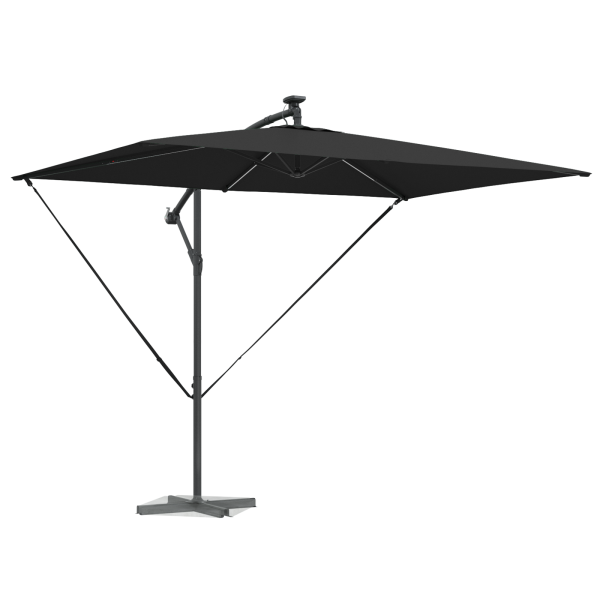 Parasol de cantilever tipo plátano Negro 294 x 200 x 254 cm M 3