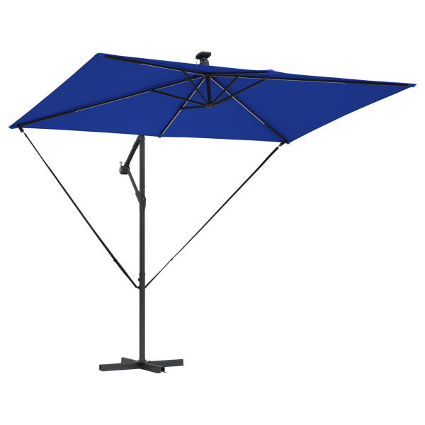 Parasol de cantilever tipo plátano Azul 294 x 200 x 254 cm M 4