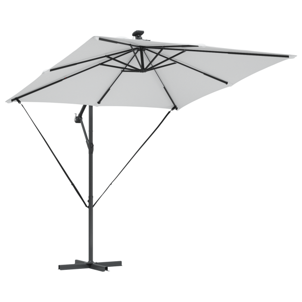 Parasol de cantilever tipo plátano Arena 249 x 249 x 250 cm M 4