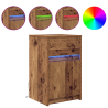 Armario de Noche LED 2 pcs Madera vieja 38 x 34 x 61 cm 4