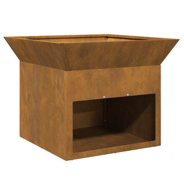 Fire Pit Ferro Enferrujado 50 x 50 x 40 cm Aço corten M 2