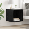 Mueble de pared con estante Montaje en la pared con almacenamiento Roble negro 37 x 37 x 37 cm 5