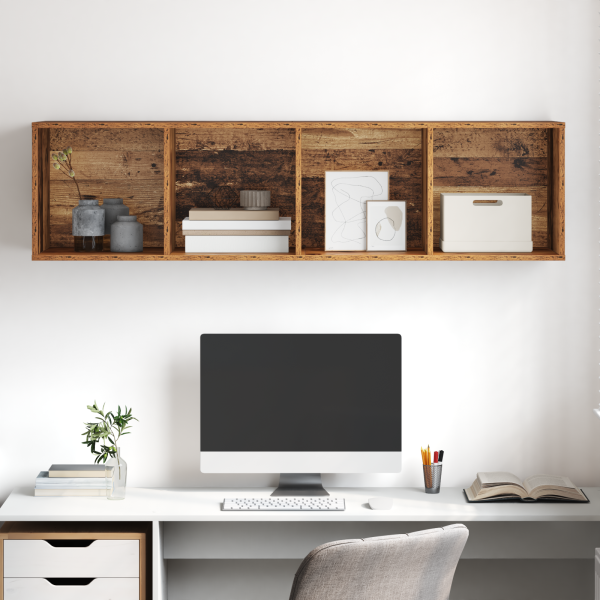 Gabinete de TV con estante Madera vieja 37 x 37 x 142.5 cm M 5