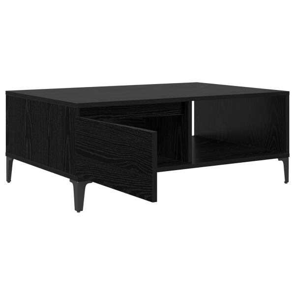 Mesa de Café Roble negro 90 x 60 x 35 cm Madera contrachapada M 5