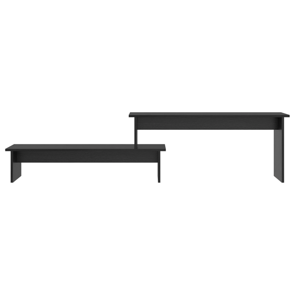 Gabinete de TV con estante con almacenamiento Roble negro 180 x 30 x 43 cm M 5