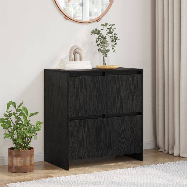 Vitrina Roble negro 70 x 41 x 75 cm Madera contrachapada D