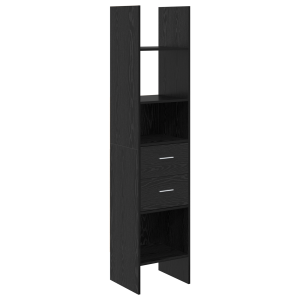 Gabinete de Livros Carvalho preto 40 x 35 x 180 cm H