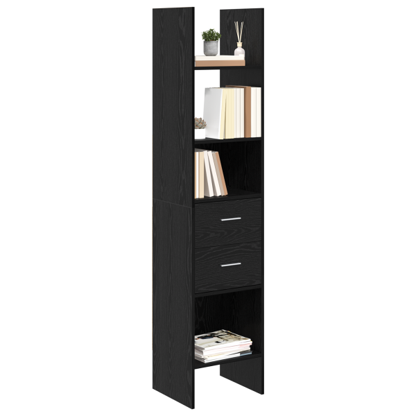 Gabinete de Livros Carvalho preto 40 x 35 x 180 cm M 3