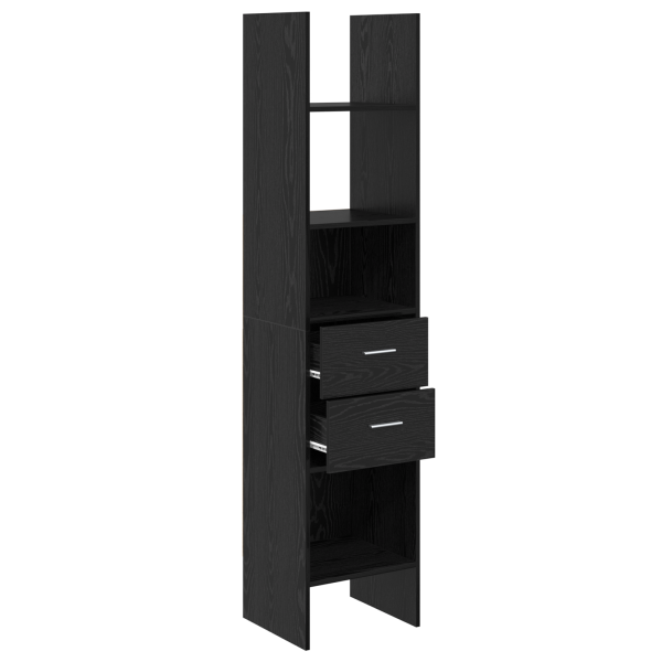 Gabinete de Livros Carvalho preto 40 x 35 x 180 cm M 5
