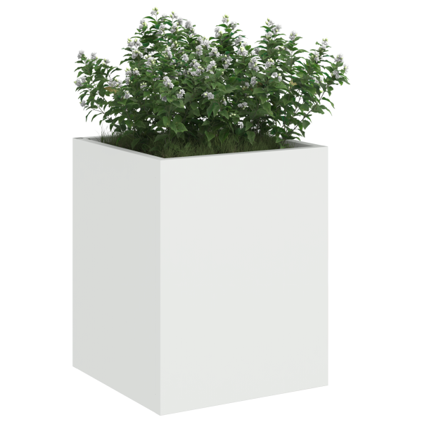 Vaso de Jardim Branco 32 x 32 x 40 cm Aço laminado a frio M 3