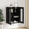 Armario de pared colgante con estante Negro 69.5 x 34 x 90 cm 4