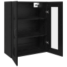 Armario de pared colgante con estante Negro 69.5 x 34 x 90 cm 5