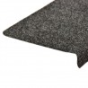 Alfombrilla escalera 15 uds tela punzonada gris 65x21x4 cm 5