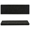 Tapetes de escada autoadesivos 15 peças 65x21x4 cm pretos com borda retangular 4