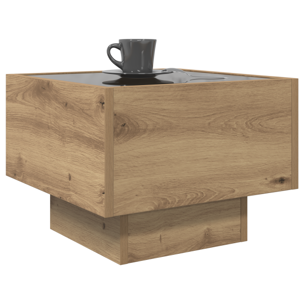 Mesa lateral Roble artisan 40 x 40 x 30 cm Madera contrachapada M 3