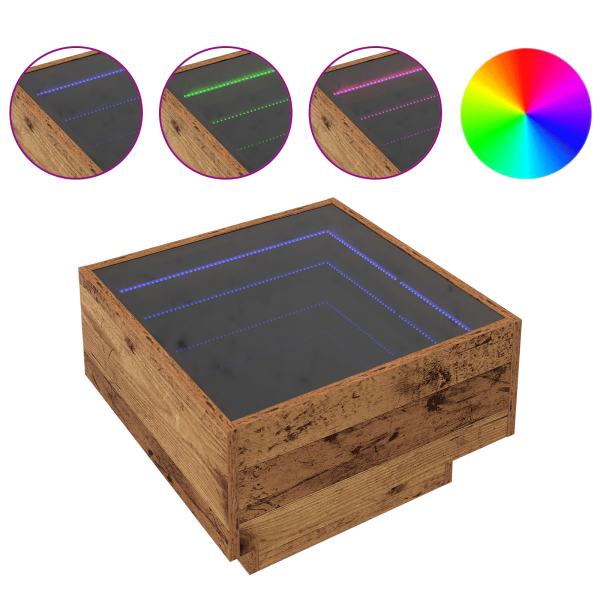 Mesa de centro Madeira antiga 50 x 50 x 30 cm M 4
