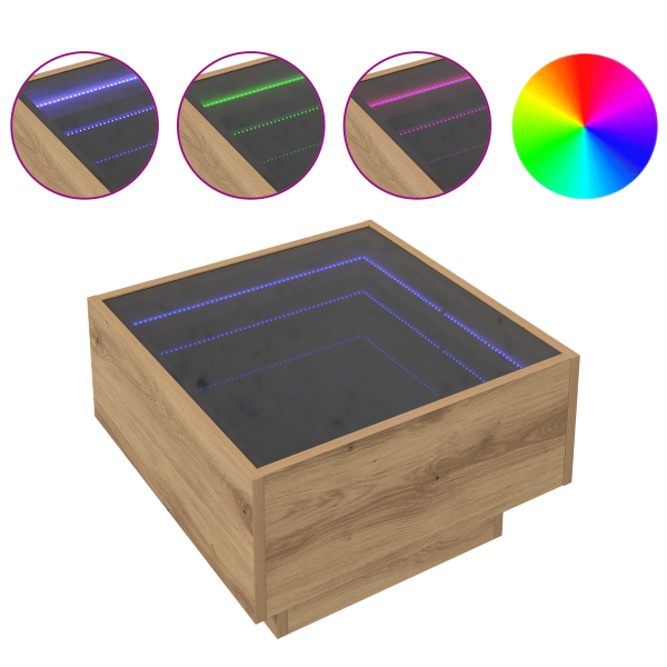 Mesa de centro carvalho artisiano 50 x 50 x 30 cm M 4